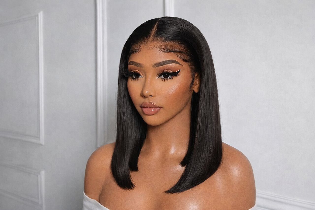 Coupe Carré Lisse 14 pouce -Virgin Hair