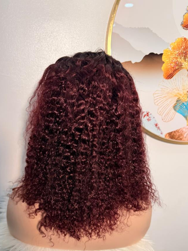 Perruque Water Wave SDD 16 pouces – Deux Tons Rouge Bordeaux