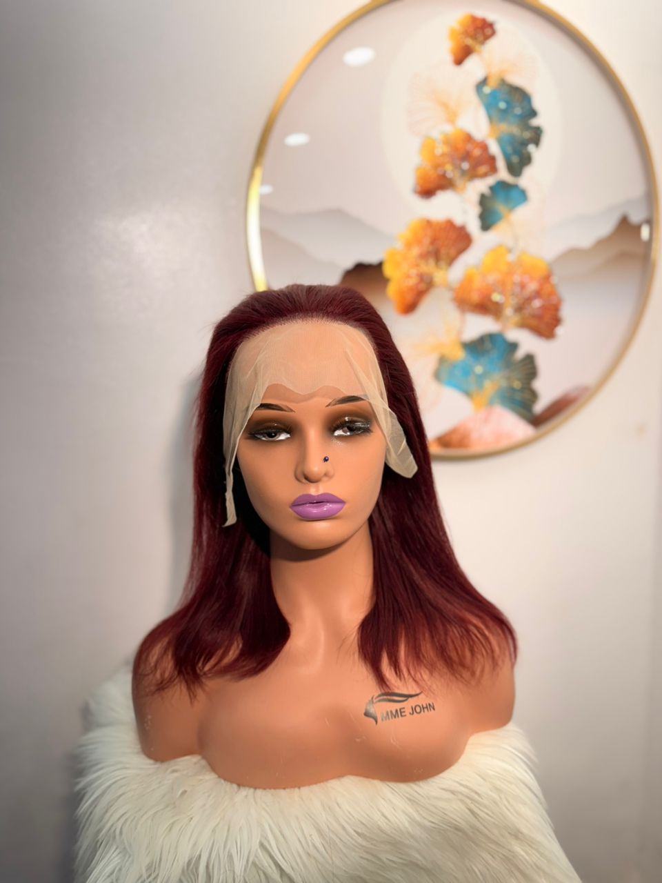 Perruque Bob Taille 16 - Couleur Rouge Bordeaux