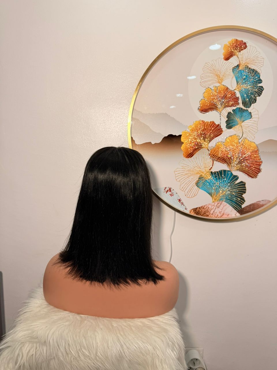 Perruque en Frange Noire - Taille 12