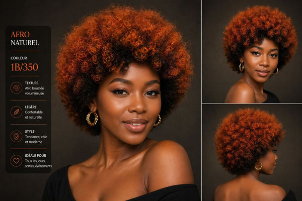 Perruque Afro – 1B/350 Dégradé Chic