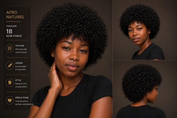 Perruque Afro – Noir 1B Intense
