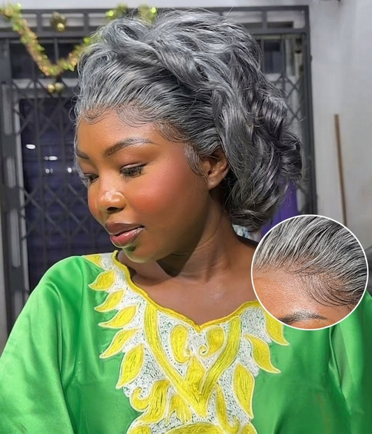 Perruque Bouncy Frontal – Couleur Grise