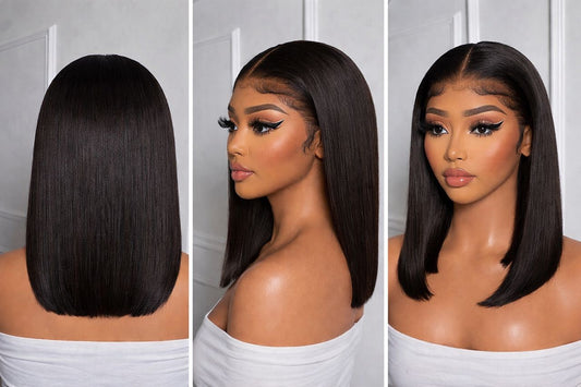 Coupe Carré Lisse 14 pouce -Virgin Hair