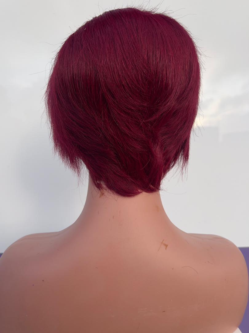 Perruque Coupe Dame Rouge Bordeaux
