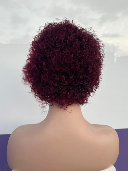 Perruque Pixie Frontal T Noir