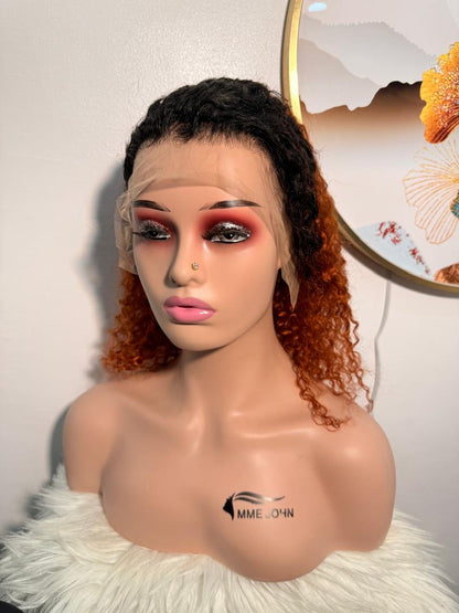 Perruque Water Wave SDD 16 pouces – Deux Tons Orangé