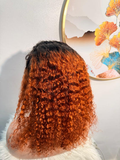 Perruque Water Wave SDD 16 pouces – Deux Tons Orangé