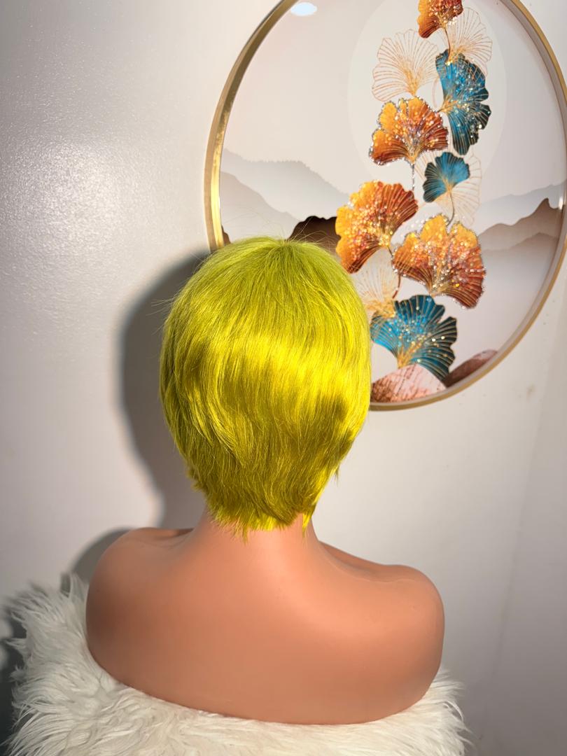Perruque Mini Coupe Garçon – Vert Citron