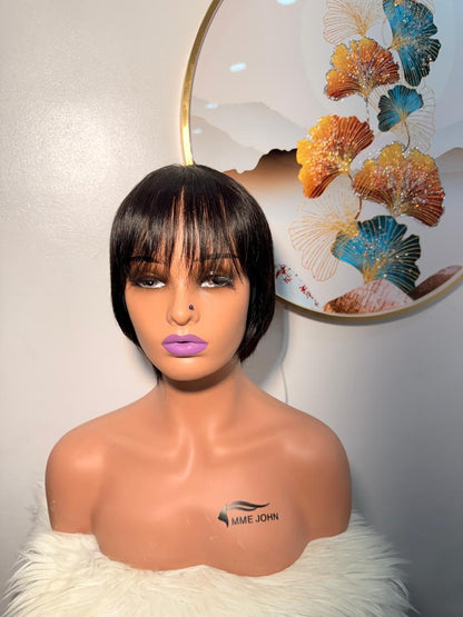 Perruque Mini Coupe Garçon Noir