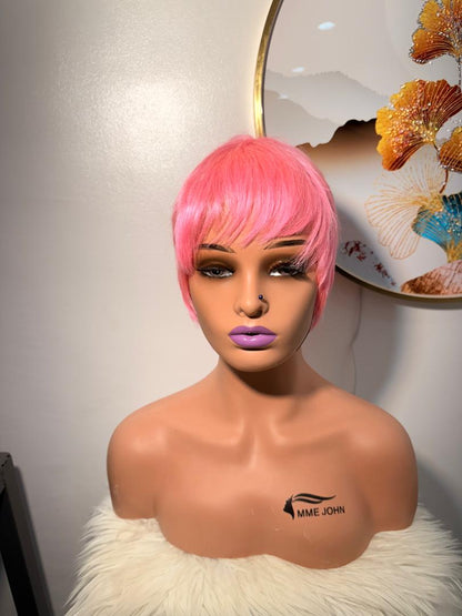 Perruque Mini Coupe Garçon – Rose