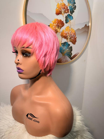 Perruque Mini Coupe Garçon – Rose