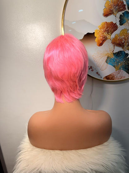 Perruque Mini Coupe Garçon – Rose
