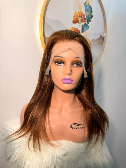 Perruque Virgin Hair – 20 pouces Marron