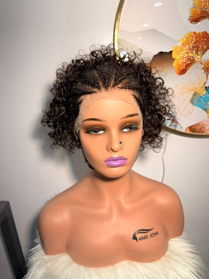 Pixie Curly Frontal Normal - Couleur Noir