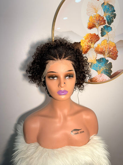 Pixie Curly Frontal Normal - Couleur Noir