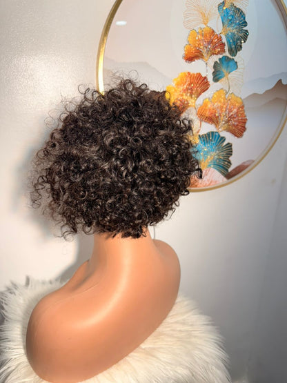 Pixie Curly Frontal Normal - Couleur Noir