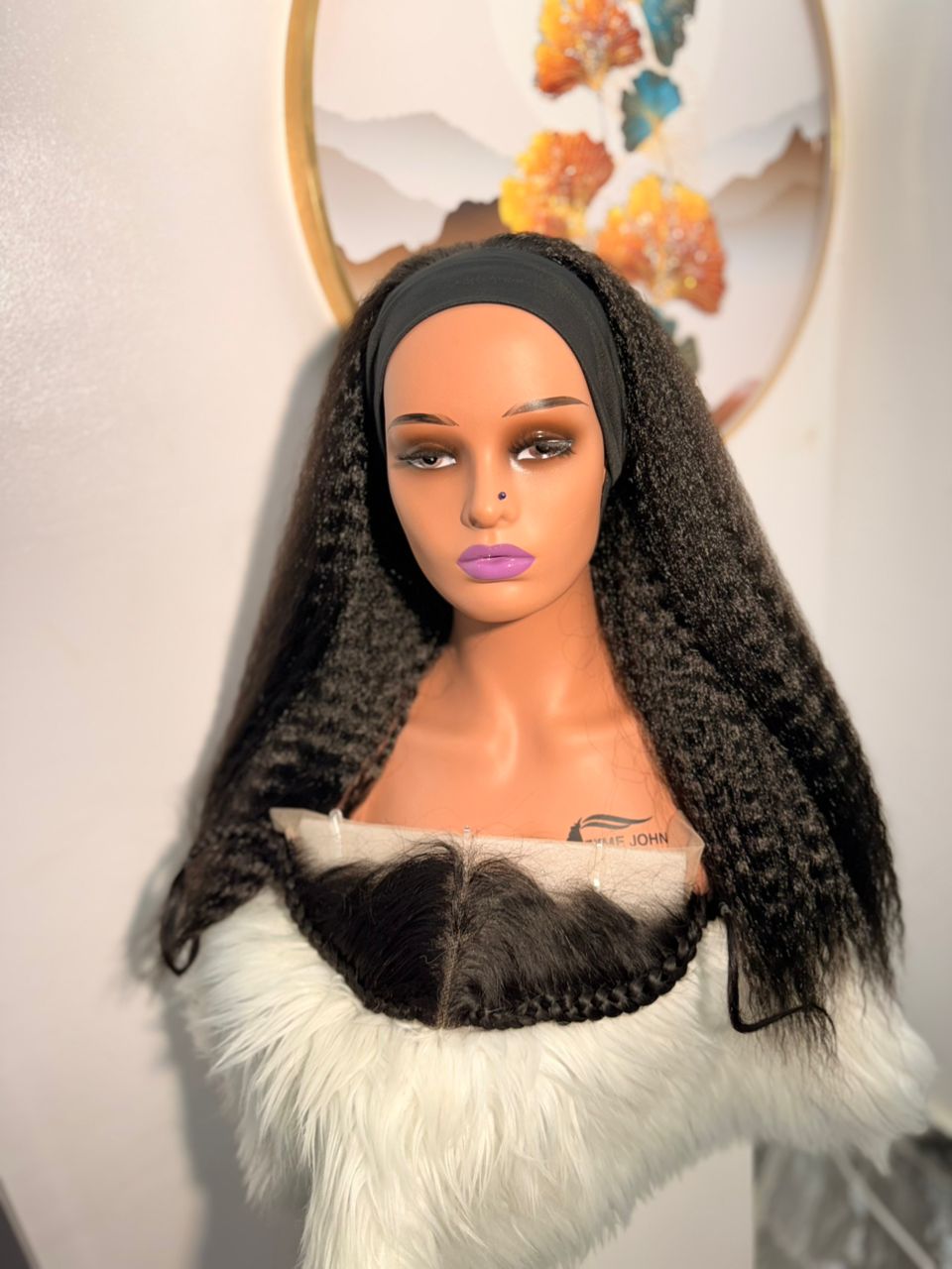 Perruque en Bande Naturelle - Confection Locale + Trompe-Œil en Lace Frontal