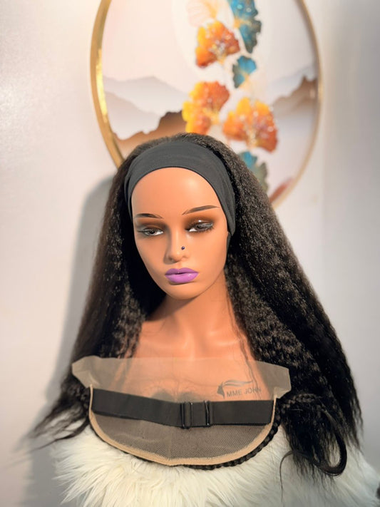 Perruque en Bande Naturelle - Confection Locale + Trompe-Œil en Lace Frontal