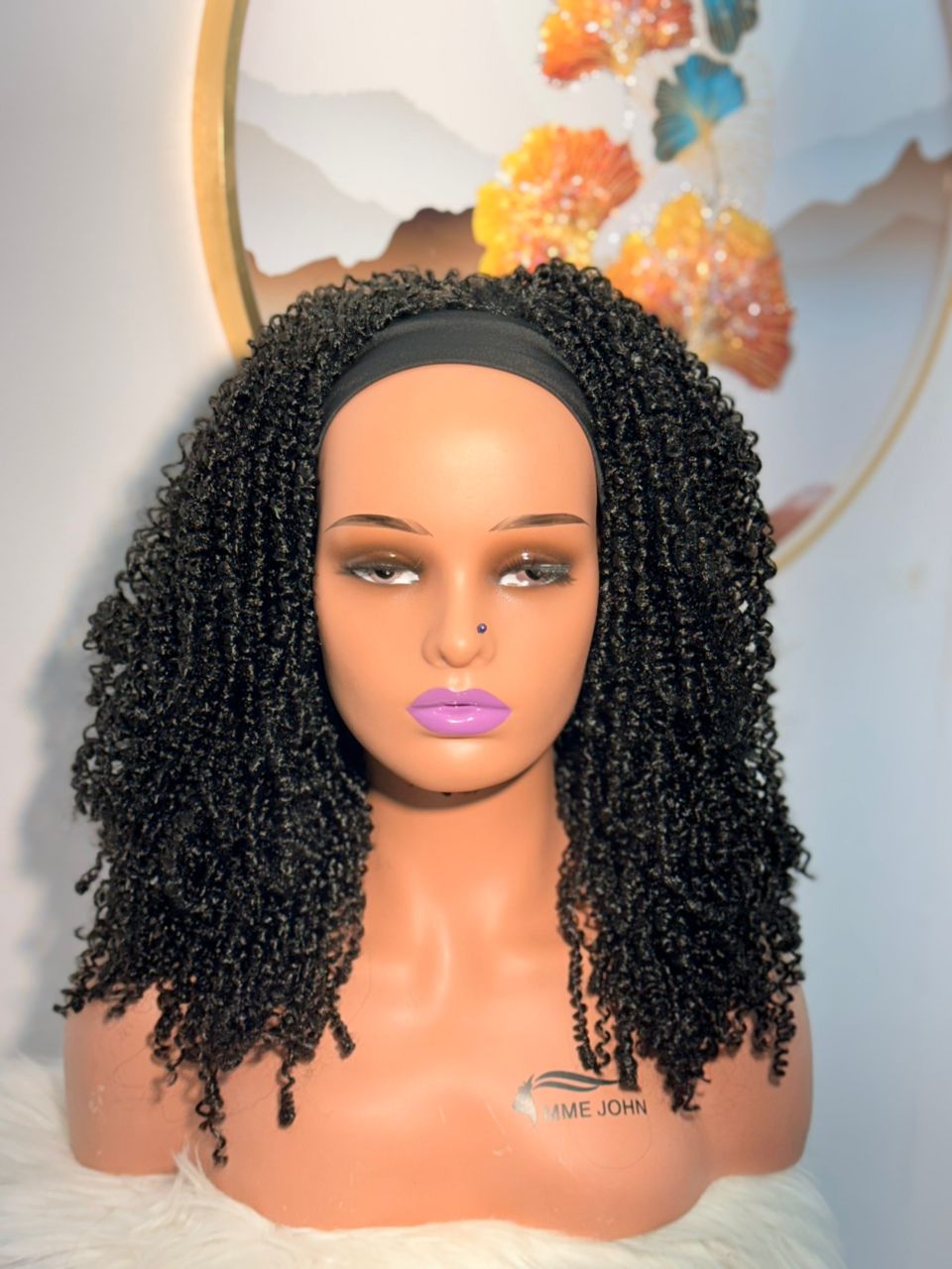 Perruque en Bande Frisée Naturelle - Confection Locale