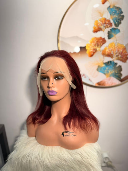 Perruque Bob Taille 16 - Couleur Rouge Bordeaux