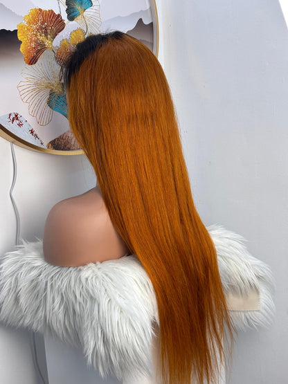 Perruque Virgin Hair 2Thon Orangé – Longueur 30