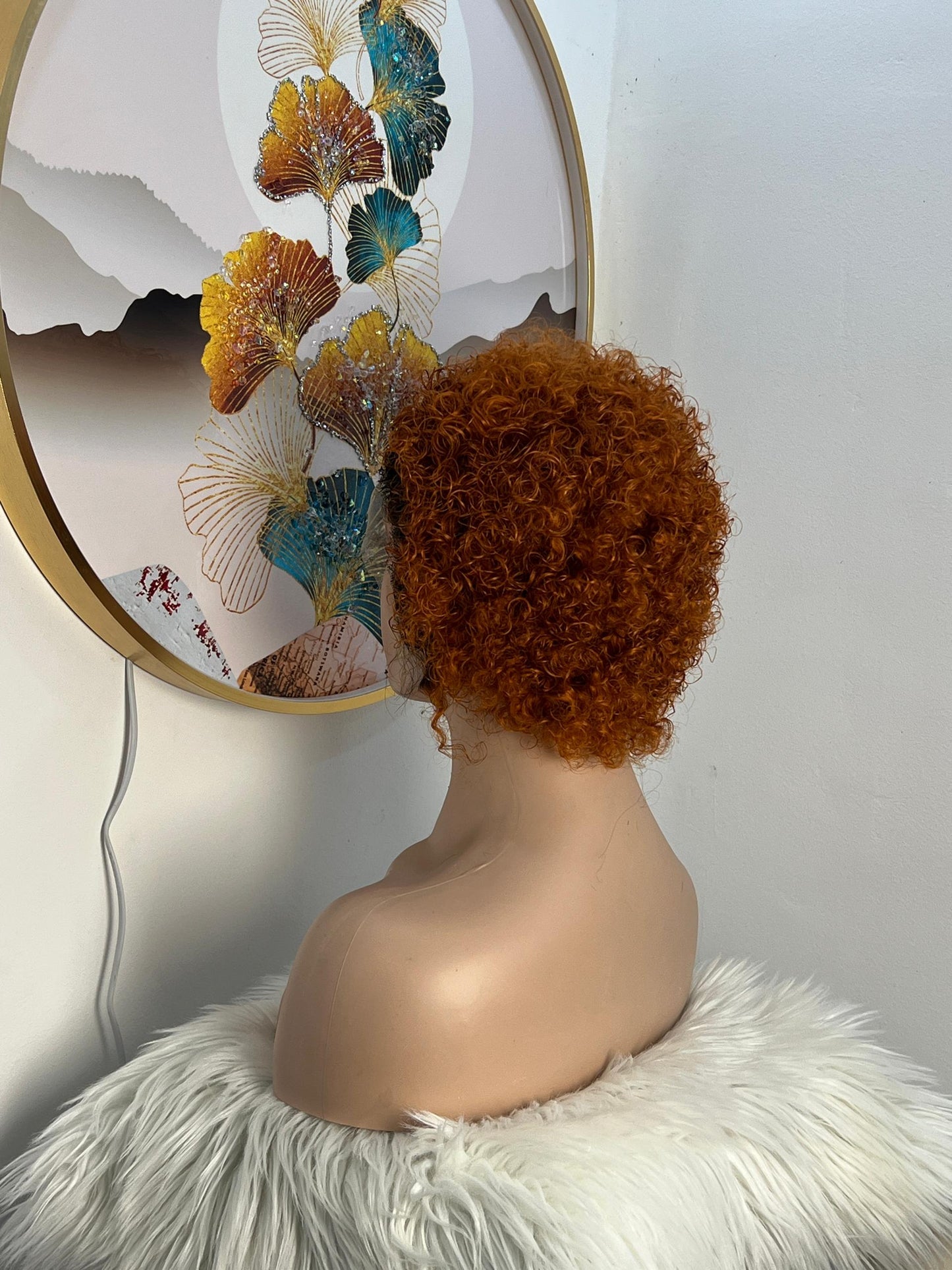 Perruque Pixie Frontal T 2Thon Orangé