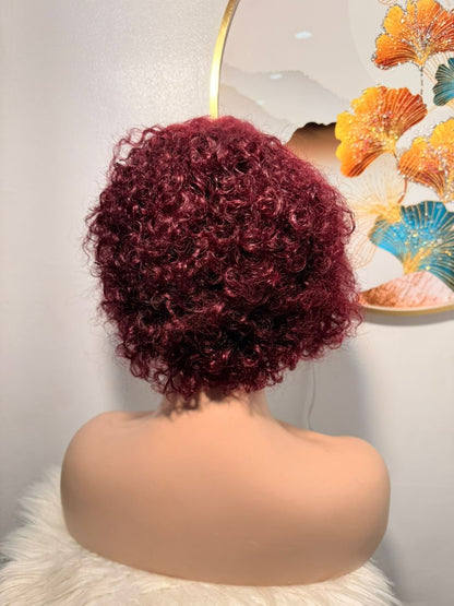Perruque Pixie Frontal Normal Rouge