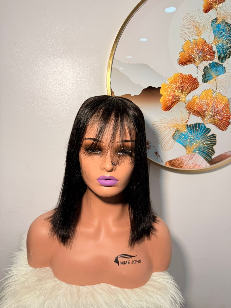 Perruque en Frange Noire - Taille 12