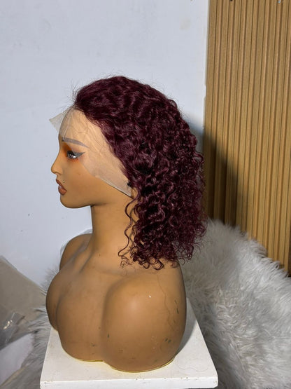 Perruque Water Wave Rouge Bordeaux - Taille 12