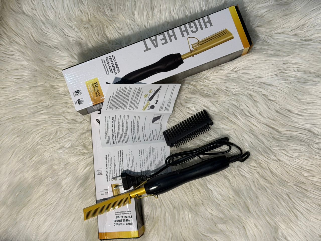 Peigne chauffante professionnel